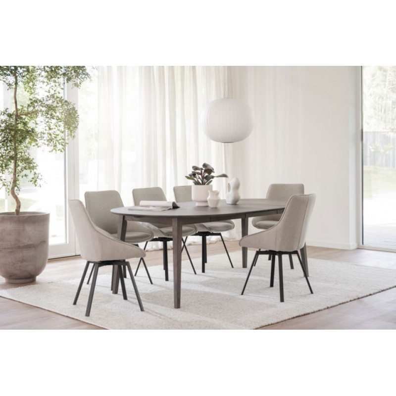 RO FILIPPA EXTENDABLE DINING TABLE DARK BROWN